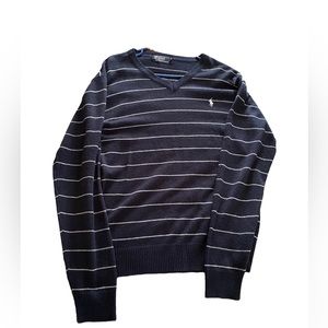Polo Ralph Lauren Men's Sweater Size Medium Striped Blue White
